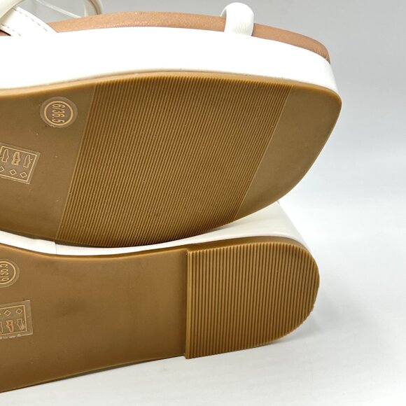 Chinese‎ Laundry Womens Size 6 Skippy White Vegan Leather Platform Sandals Shoes - Picture 11 of 15